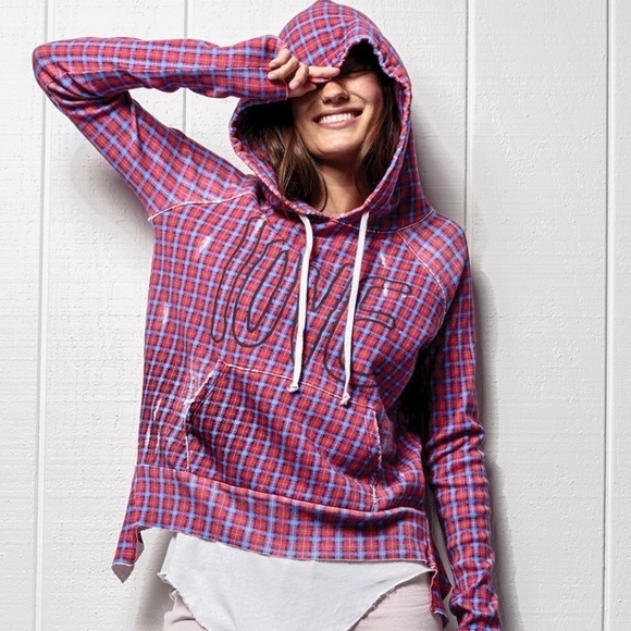 Frank & Eileen Sweaters - Frank & Eileen Plaid Distressed Love Limited Edition Tee Lab Pullover Hoodie XS